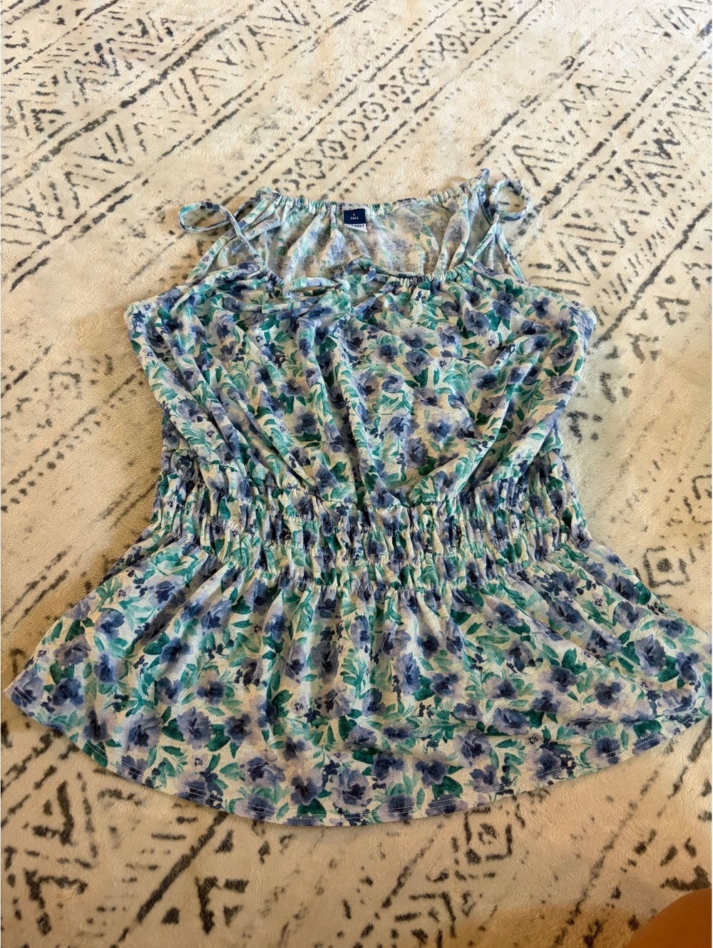 Old Navy Floral Print Sleeveless Top Large Tall